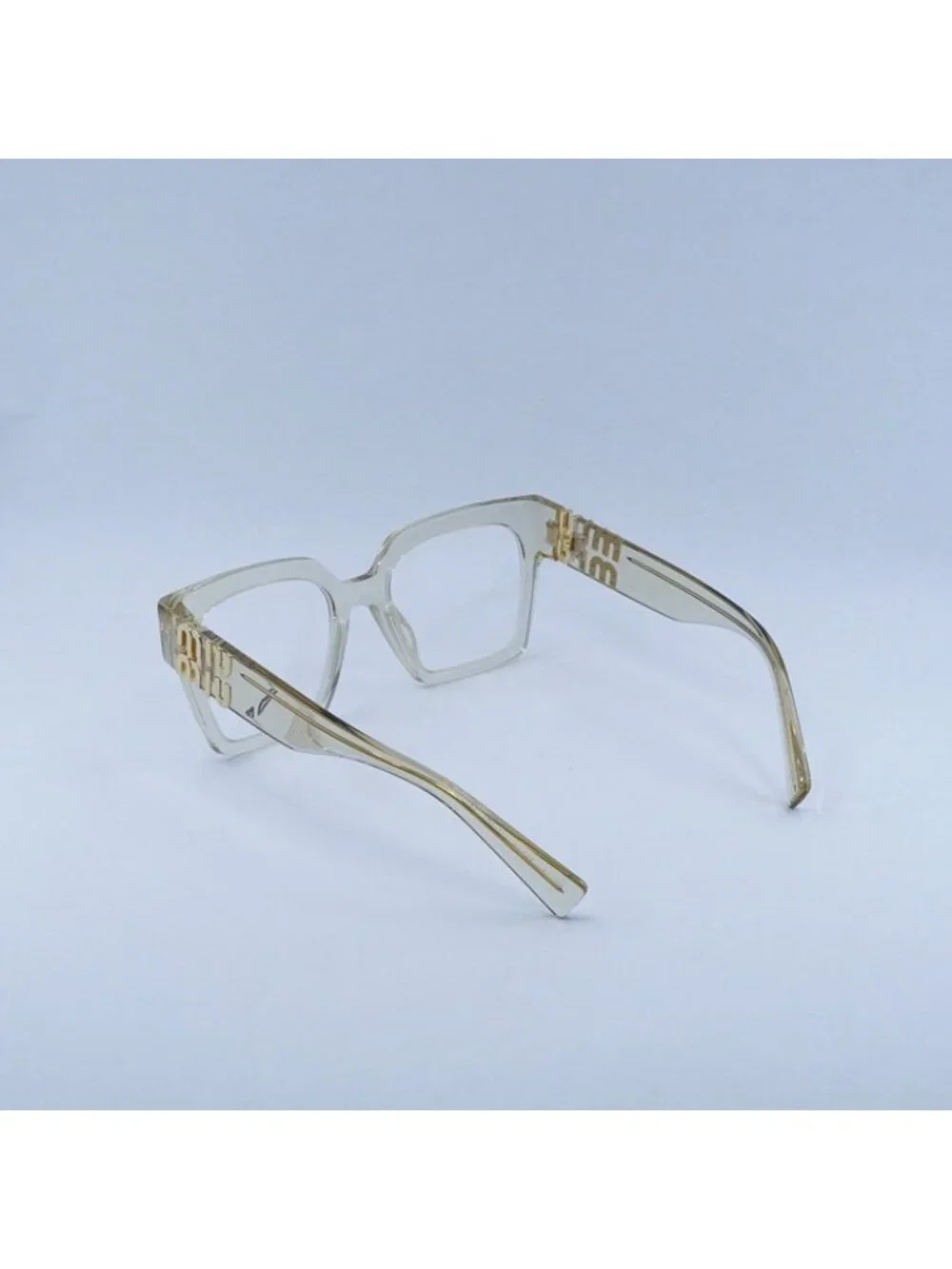 Miu Miu MU04UV 11T1O1 Eyeglasses Transparent Sand 52mm Square Frame